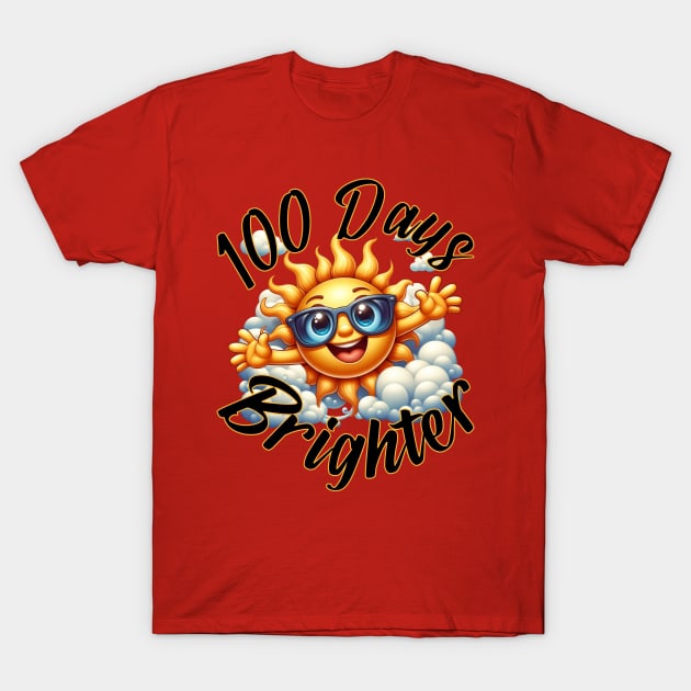 100 Days Brighter - School Milestone Celebration T-Shirt by Amanda Lucas